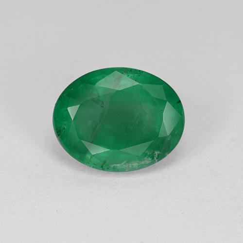 Esmeralda Verde médio Natural 1.74ct, Corte Oval, SI-I1