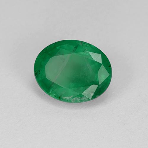 Esmeralda Verde médio Natural 1.74ct, Corte Oval, SI-I1