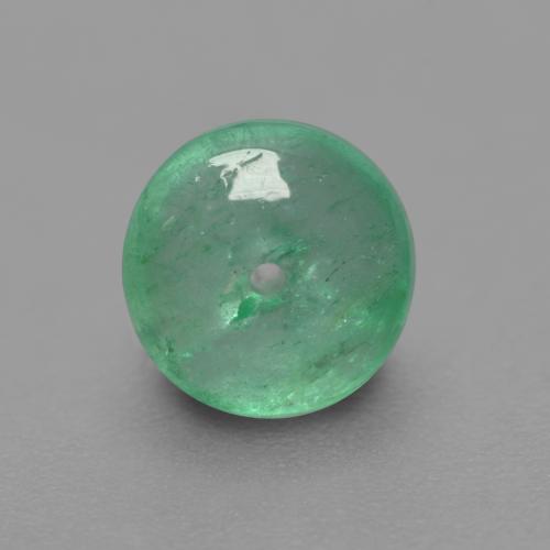 Esmeralda verde natural 0,76ct, corte redondo, transparente