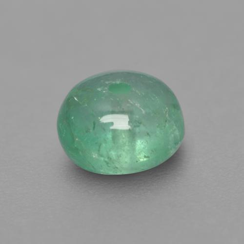 Esmeralda verde natural 0,76ct, corte redondo, transparente