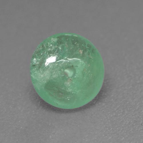 Esmeralda Verde claro fresco Natural 0.79ct, Corte Redondo, Transparente