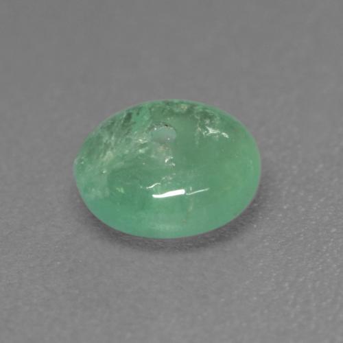 Esmeralda Verde claro fresco Natural 0.79ct, Corte Redondo, Transparente