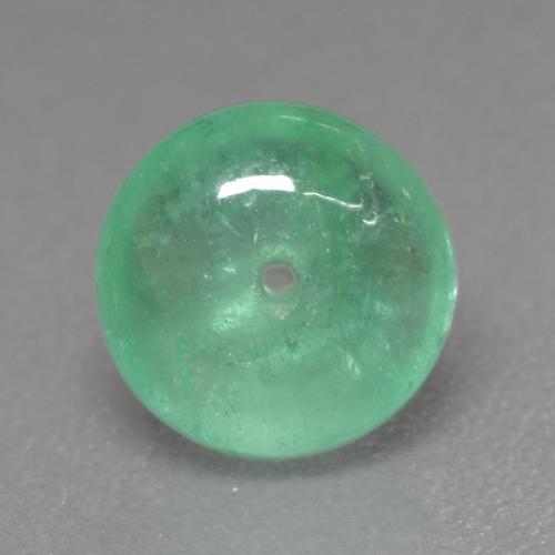 Esmeralda verde natural 1,34ct, corte redondo, transparente
