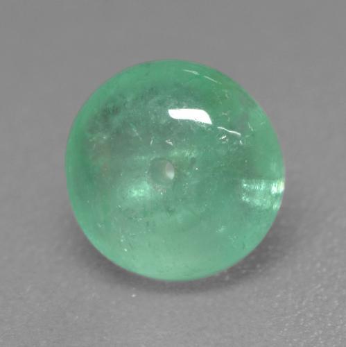 Esmeralda verde natural 1,34ct, corte redondo, transparente