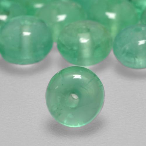 Esmeralda Verde claro Natural 0.25ct, Redondo, Transparente