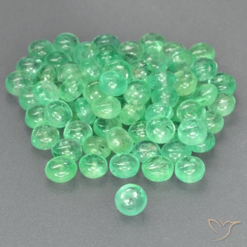 0.31ct Natural Verde amarelado claro Esmeralda, Redondo, Transparente