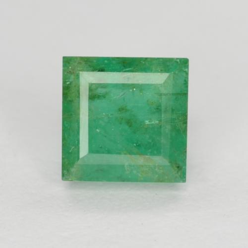 Esmeralda verde natural 0,65ct, quadrado, I1