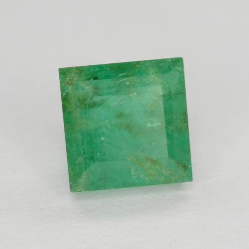 Esmeralda verde natural 0,65ct, quadrado, I1