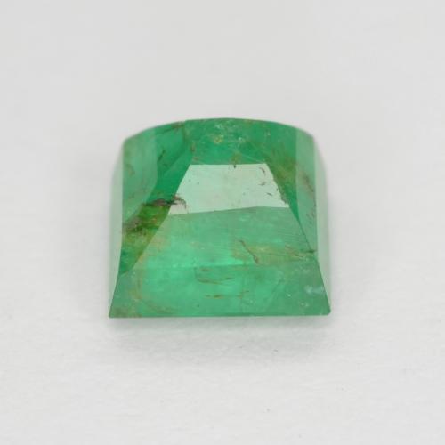 Esmeralda verde natural 0,65ct, quadrado, I1