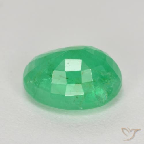 Esmeralda Verde amarelado Natural 2.41ct, oval, SI-I1