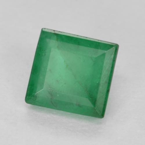 Esmeralda verde natural 0,42ct, quadrado, VS-SI
