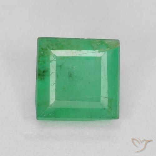 0.38ct Natural Verde amarelado Esmeralda, Quadrado, VS-SI
