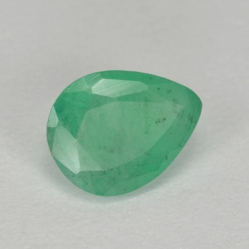 Esmeralda verde natural 0,54ct, formato de pêra, SI