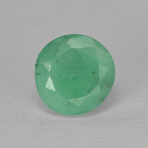 Esmeralda verde natural 0,74ct, corte redondo, SI-I1
