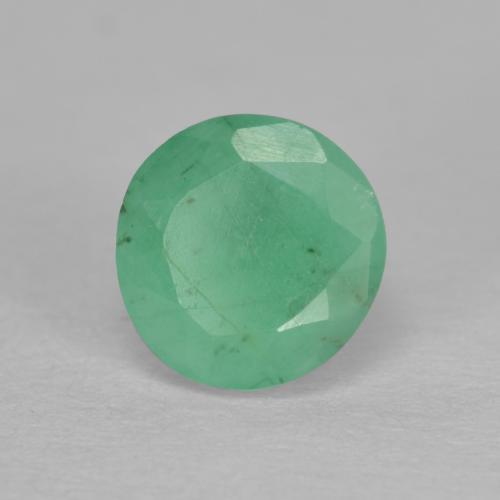 Esmeralda verde natural 0,74ct, corte redondo, SI-I1