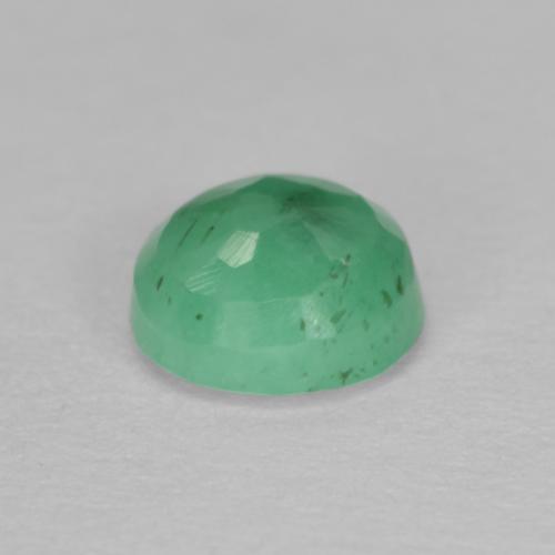 Esmeralda verde natural 0,74ct, corte redondo, SI-I1