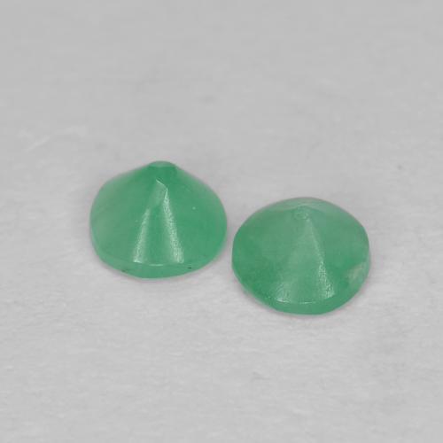 Pedras preciosas de Esmeralda verde pistache natural de 0.30 ct, Corte Redondo, SI