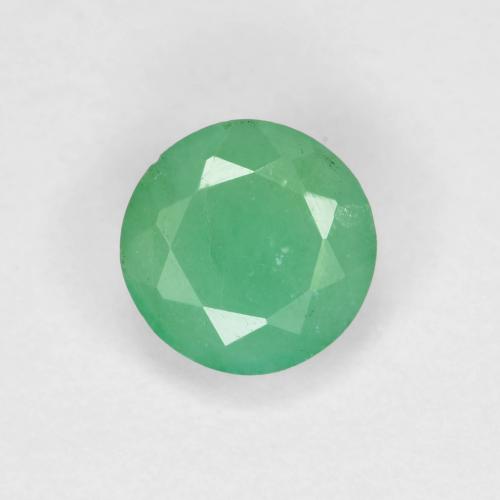 Esmeralda verde natural 0,48ct, corte redondo, VS