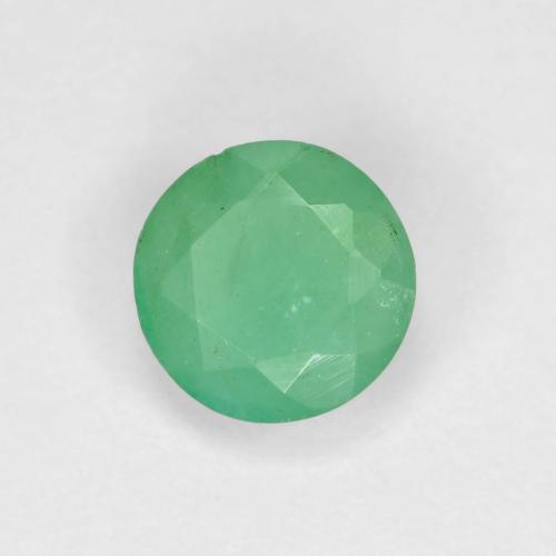 Esmeralda verde natural 0,48ct, corte redondo, VS
