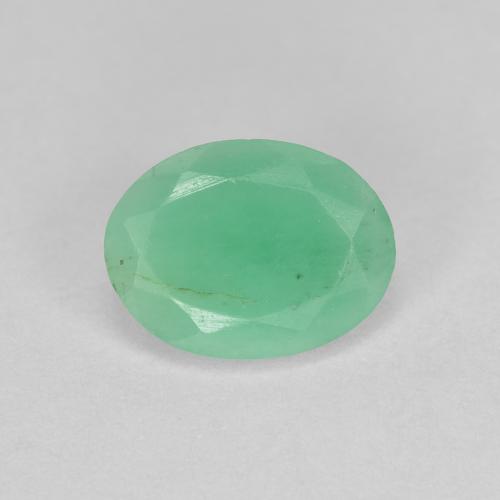 Esmeralda verde natural 0,97ct, corte oval, SI-I1
