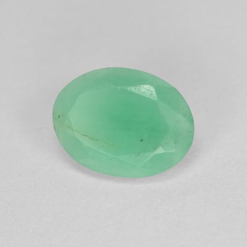 Esmeralda verde natural 0,97ct, corte oval, SI-I1