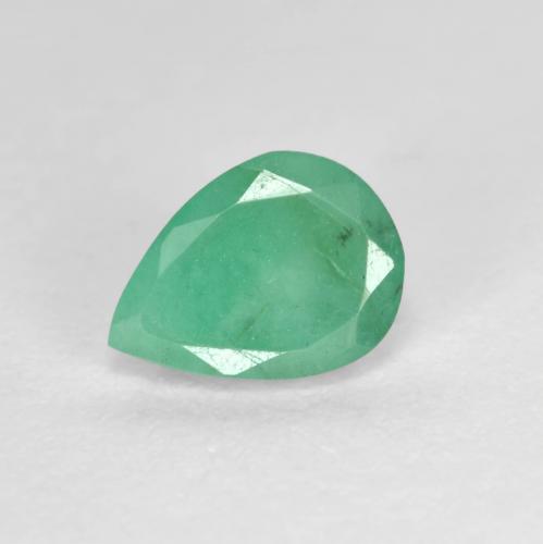 Esmeralda verde natural 0,67ct, formato de pêra, SI-I1