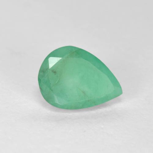 Esmeralda verde natural 0,67ct, formato de pêra, SI-I1