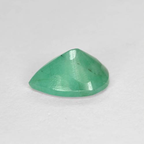 Esmeralda verde natural 0,67ct, formato de pêra, SI-I1