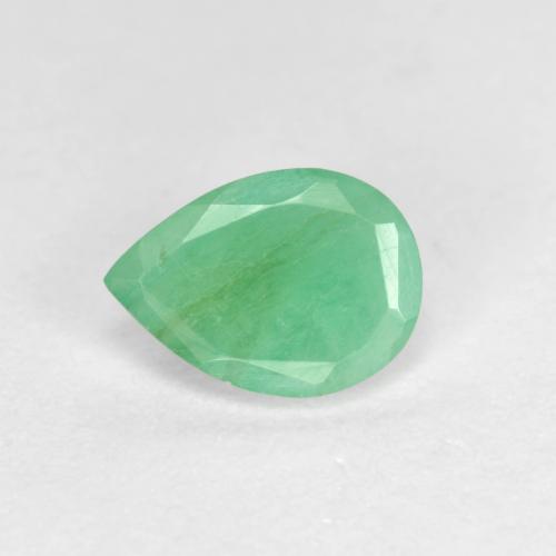 Esmeralda verde natural 0,64ct, formato de pêra, SI-I1