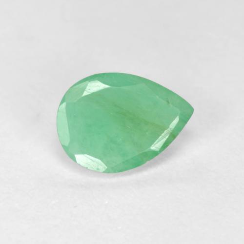 Esmeralda verde natural 0,64ct, formato de pêra, SI-I1