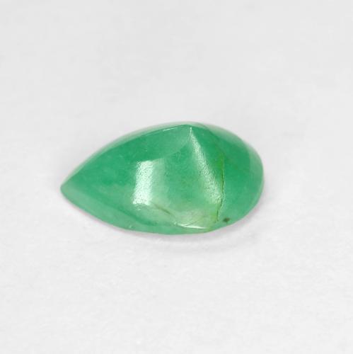 Esmeralda verde pistache Natural 0,94ct, Formato de pêra, SI-I1