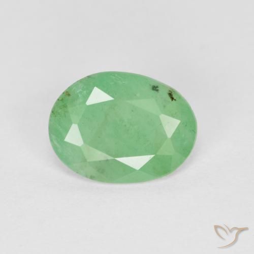 0.66ct Natural Luz verde Esmeralda, oval, SI-I1