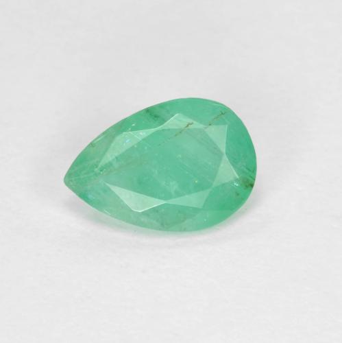 Esmeralda verde natural 0,56ct, formato de pêra, SI-I1