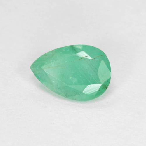 Esmeralda verde natural 0,56ct, formato de pêra, SI-I1