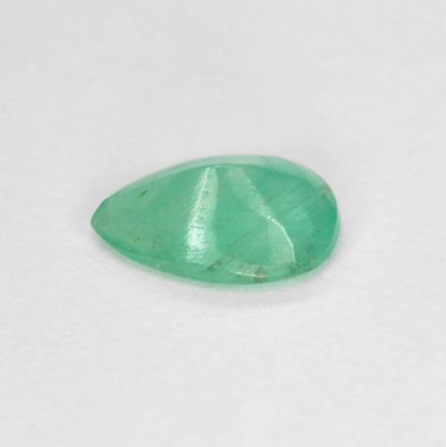 Esmeralda verde natural 0,56ct, formato de pêra, SI-I1