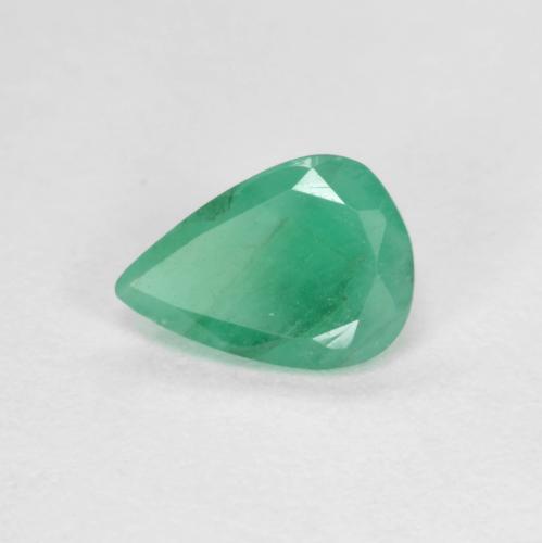 Esmeralda verde natural 0,55ct, formato de pêra, SI-I1