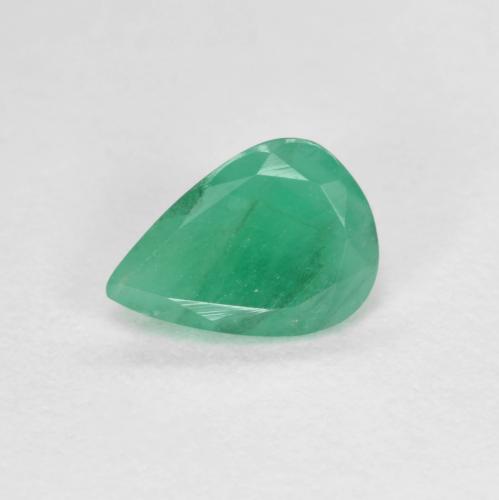 Esmeralda verde natural 0,55ct, formato de pêra, SI-I1