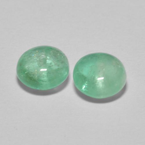 Pedras preciosas de esmeralda verde natural de 1,34 ct, corte redondo, transparente