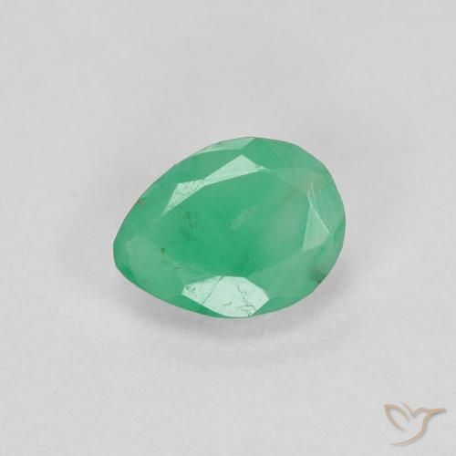 0.37ct Natural Verde médio Esmeralda, Formato de pêra, SI
