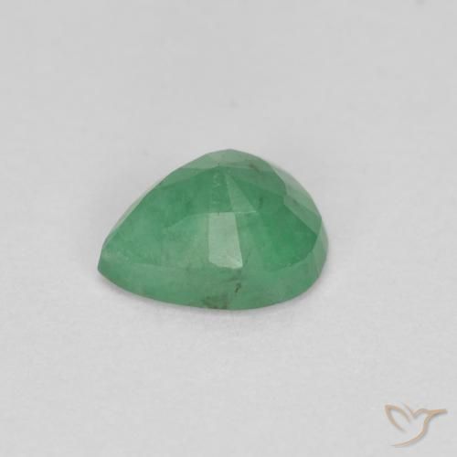 Esmeralda Verde médio Natural 0.37ct, Formato de pêra, SI