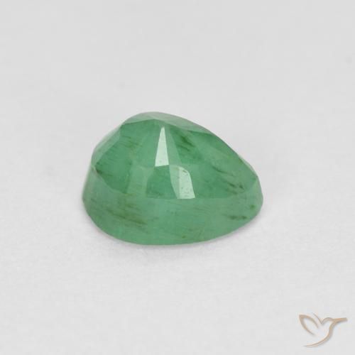 Esmeralda Samambaia verde Natural 0.47ct, Formato de pêra, SI