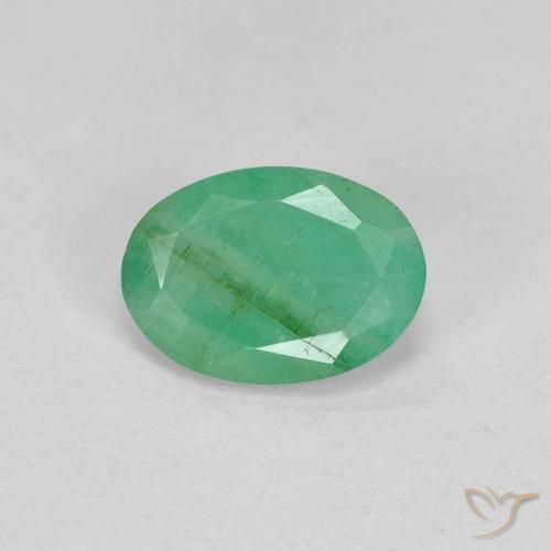 Esmeralda verde elétrico Natural 0.67ct, Corte Oval, VS-SI