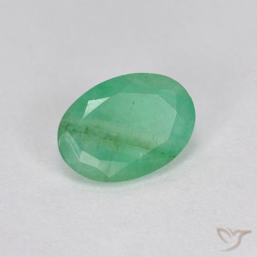 Esmeralda verde elétrico Natural 0.67ct, Corte Oval, VS-SI