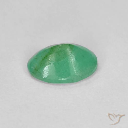 Esmeralda verde elétrico Natural 0.67ct, Corte Oval, VS-SI