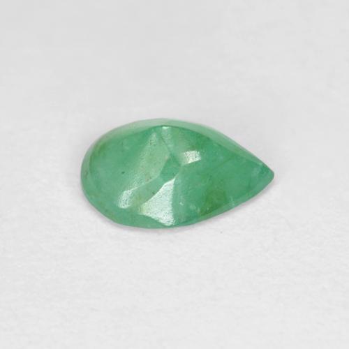 Esmeralda Verde amarelado Natural 0.62ct, Formato de pêra, VS-SI