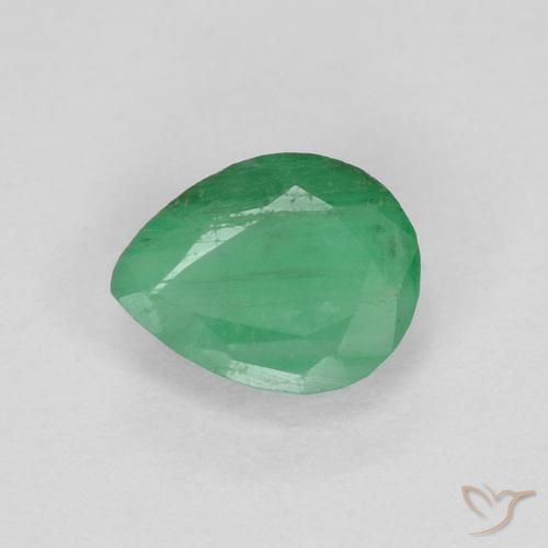 0.36ct Natural Verde médio Esmeralda, Formato de pêra, VS-SI