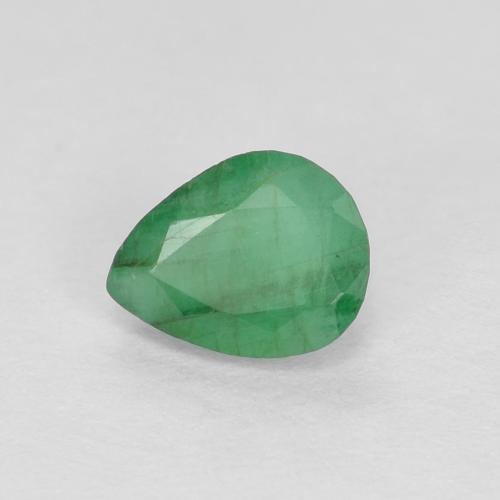 Esmeralda trevo verde Natural 0.37ct, Formato de pêra, VS-SI