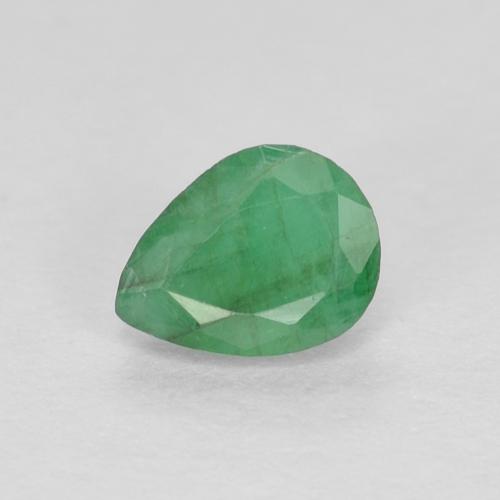 Esmeralda trevo verde Natural 0.37ct, Formato de pêra, VS-SI