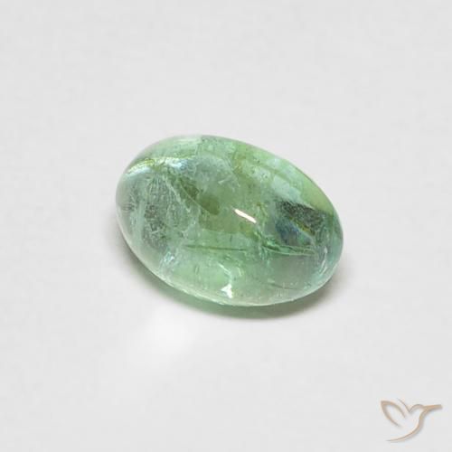 Esmeralda Hortelã clara Natural 0.42ct, oval, Transparente