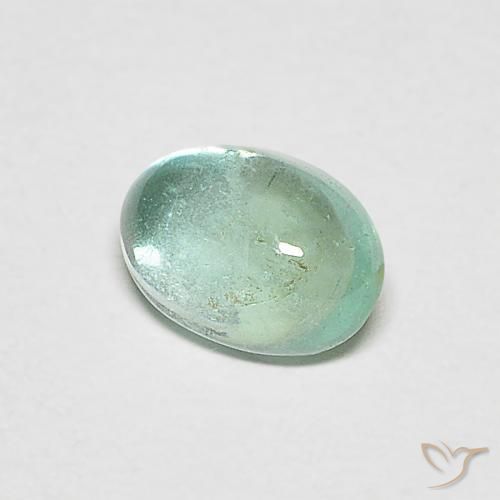 Esmeralda Azul esverdeado Natural 0.51ct, oval, Transparente